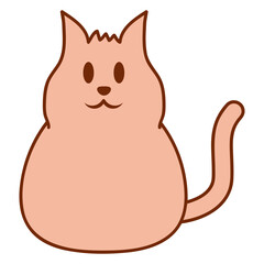 Adorable Cool Cat Looks Happy Sweet Little Smile Face Kitten Pet Design Funny Cool Cartoon Cute Cats Lovers Comic Fun Love Kittens Adorable Feline Like Playful Kitties Fur Baby Illustration Paw Owners