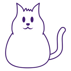 Adorable Cool Cat Looks Happy Sweet Little Smile Face Kitten Pet Design Funny Cool Cartoon Cute Cats Lovers Comic Fun Love Kittens Adorable Feline Like Playful Kitties Fur Baby Illustration Paw Owners