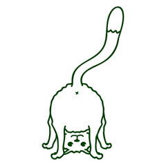 Funny Cat From Behind Shows Backside Ass Witty Adorable Cool Happy Friendly Sweet Little Kitten Cool Cartoon Cute Cats Lovers Comic Fun Love Kittens Feline Playful Kitties Fur Baby Paw Pet Owners