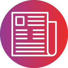 Newspaper vector icon style
