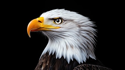 Obraz premium Close-up of a majestic eagle with a striking profile.