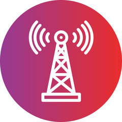 Broadcasting tower vector icon style
