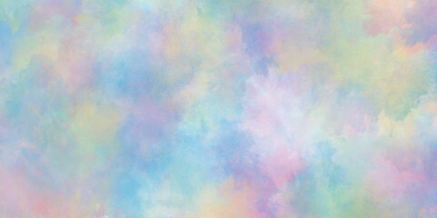 Colorful and bright watercolor background texture with watercolor splashes, Abstract hand drawn watercolor drawing on a paper. abstract Grunge background frame Soft pink, blue,orange,yellow watercolor