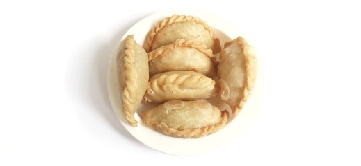 Jalangkote or pastel cake  is Indonesian traditional snack food filled with egg, carrot, potato, rice noodles. Famous culinary from Makassar, South Sulawesi. Ready to eat