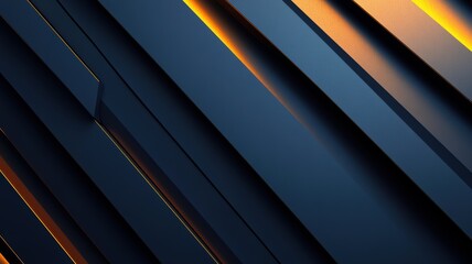 Obraz premium Blue and Gold Abstract With Shadows