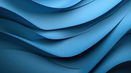 Flowing Waves of Blue Create a Serene Backdrop