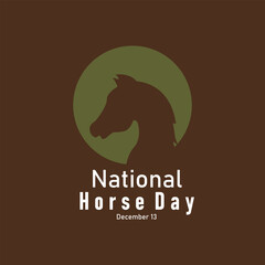 vector graphic of National Horse Day good for national National Horse Day celebration. flat design. flyer design.flat illustration.
