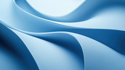 Soft Blue Curves Flowing in a Serene Wave Pattern