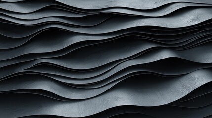 Obraz premium Abstract Layers of Black Steel Plates