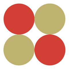 赤と金の丸の枠3