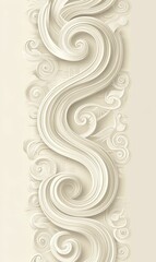 White swirling 3D abstract pattern.