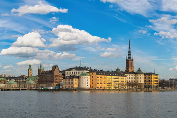 Fototapeta premium Stockholm Sweden, city skyline at Gamla Stan old town