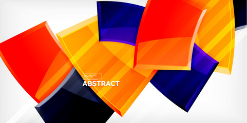 Vector abstract color geometric shapes. Illustration For Wallpaper, Banner, Background, Card, Book Illustration, landing page