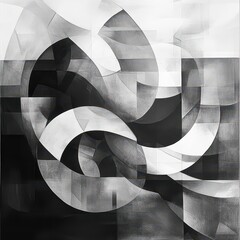 Fototapeta premium Abstract Monochrome Composition