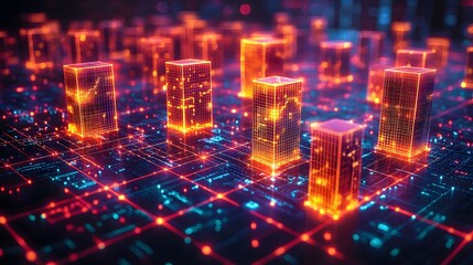 Entrepreneurs in a modern business hub using advanced technology for collaboration and innovation