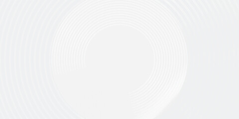 Abstract white glowing geometric lines on gray background. Modern shiny blue circle lines pattern. Futuristic technology concept. Suit for cover, poster,