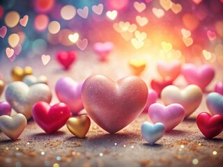Fototapeta premium Colorful Heart Background for Love and Romance Celebrations