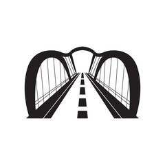 Bridge symbol logo icon design vector illustration