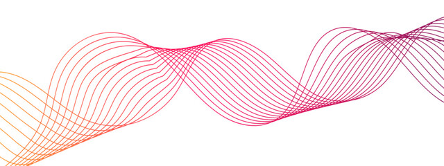 Abstract modern stream wave background and wave curve lines. Frequency sound wave lines and twisted curve lines. Wavy flowing dynamic smooth future technology curve