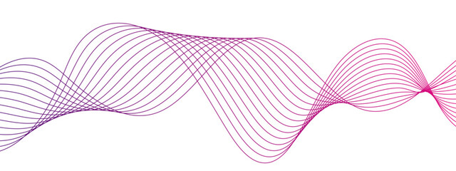 Abstract modern stream wave background and wave curve lines. Frequency sound wave lines and twisted curve lines. Wavy flowing dynamic smooth future technology curve