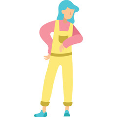 Woman waiting icon vector girl looking at watch