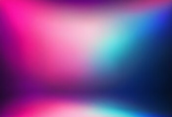 Abstract gradient background with shades of pink, purple, blue and teal.