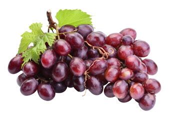 Red grapes isolated on white