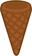 Chocolate Ice Cream Cone Icon
