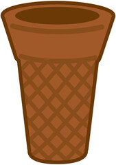 Chocolate Ice Cream Cone Icon
