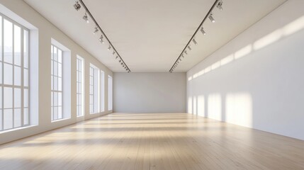 Fototapeta premium Bright and Spacious Empty Gallery Interior