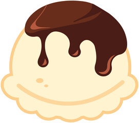 Chocolate topping Ice Cream Icon
