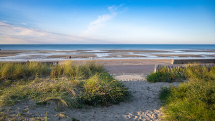 Panoramic view of Cabourg beach. 