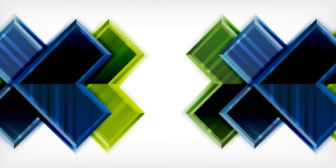 Arrow symbols created with 3d effects and line texture geometric abstract background