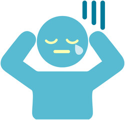 Comic Worry Symbol Icon 