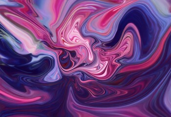 Obraz premium Abstract swirling pattern of pink, blue, and purple colors.