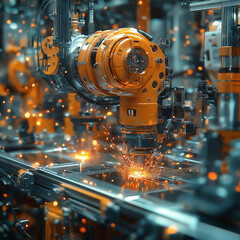 Engineer operator repairs valve equipment in plant industry	, machine.