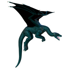 Fototapeta premium 3D Rendering Fairy Tale Dragon on White