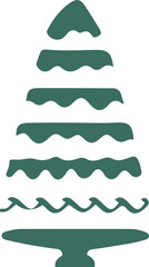Christmas tree flat vector