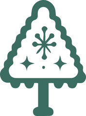 Christmas tree flat vector