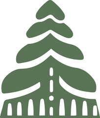 Christmas tree flat vector