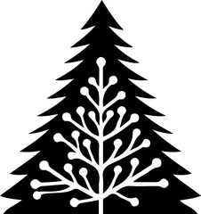 Christmas tree flat vector