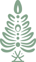 Christmas tree flat vector