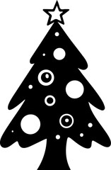 Christmas tree flat vector