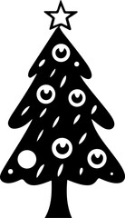 Christmas tree flat vector