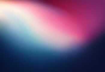 Obraz premium A gradient background with a soft light in the top corner transitions from dark blue to light blue, then to a white and pink hue.
