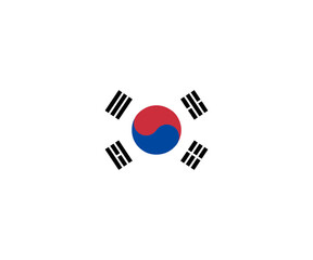 National Flag of South Korea. South Korea Flag. Flag icon. Standard color. Round flag illustration on transparent background PNG.