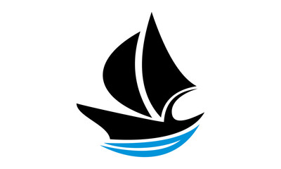 vector sailing ship icon