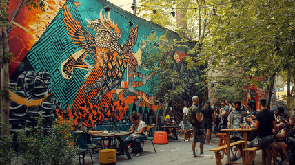 Fototapeta premium Streetart meeting