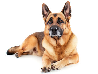 Photorealistic adorable German Shepherd illustration