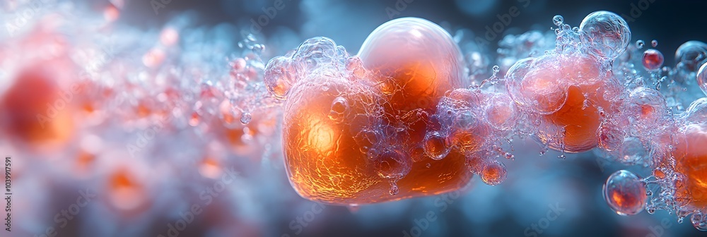 Poster captivating abstract composition featuring a swirling,fiery flow of glowing,vibrant molecules in an 